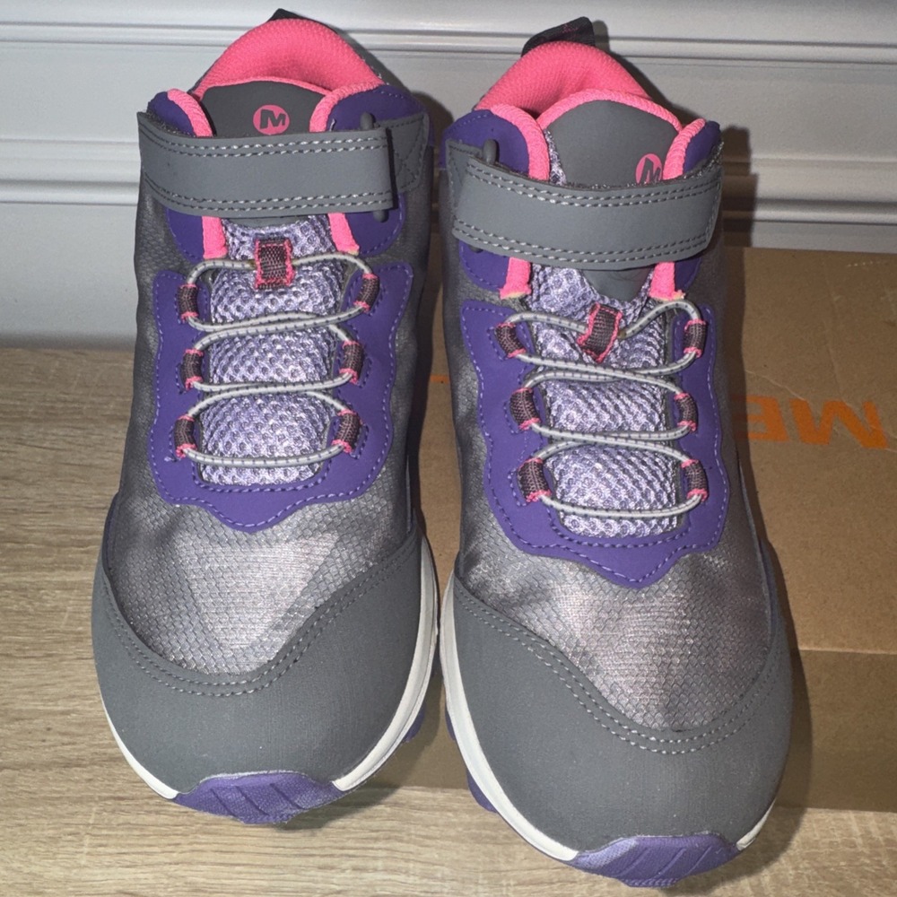Merrell Moab Spd Girls Sz 6 Hike Pink Purple Float Pro Waterproof Trail EUC Box - Picture 12 of 15